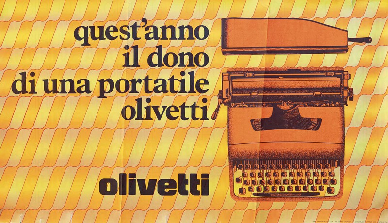 “quest’anno il dono di una portatile olivetti”